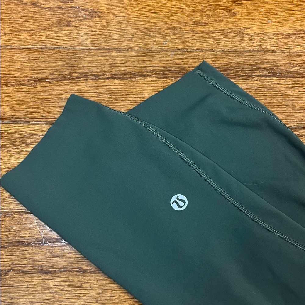 57. Lululemon army green base pace high rise crop 21” legging 0 - Picture 3 of 5
